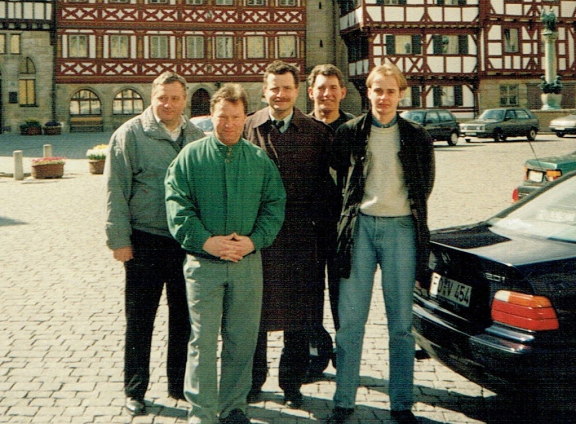 Foto: Dirk Heiland (re.) im Jahr 1995 in Erlangen, als es den SR-Austausch zwischen den Partnerst&auml;dten Jena und Erlangen noch gab.